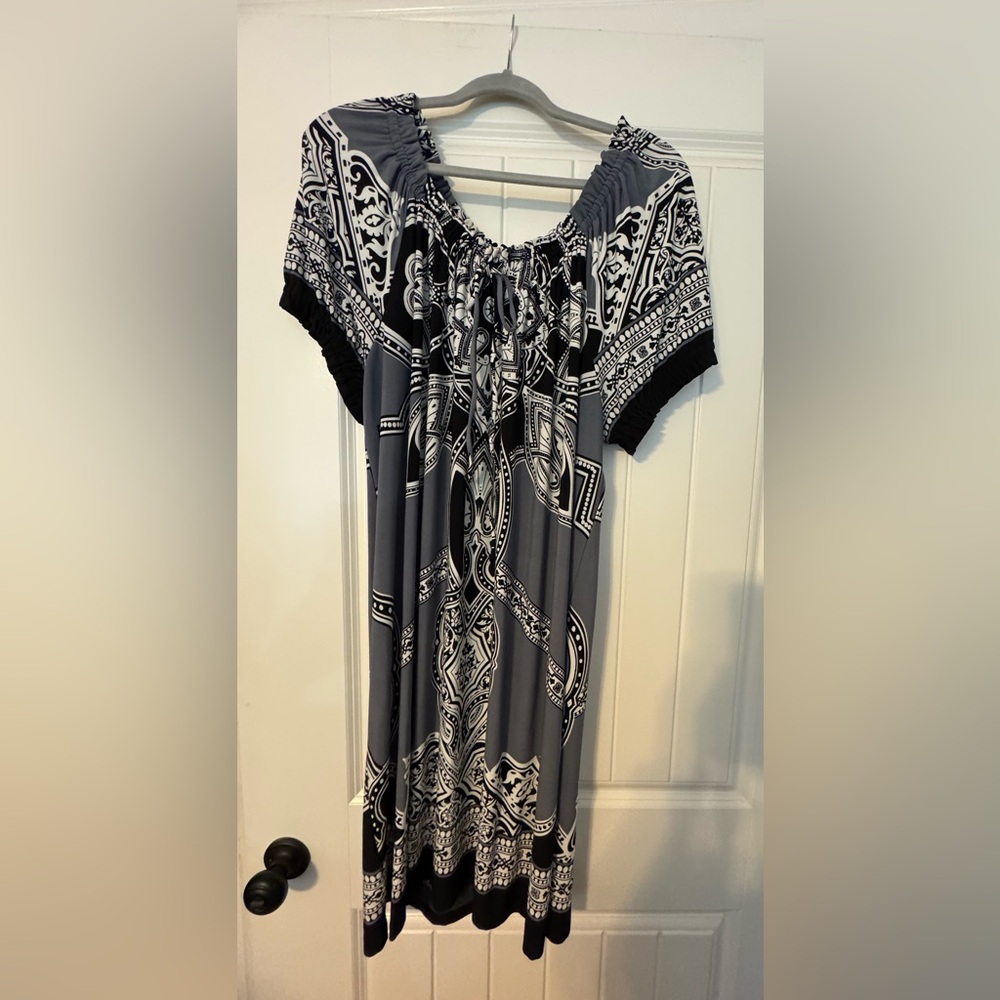 Black and White Paisley Dress